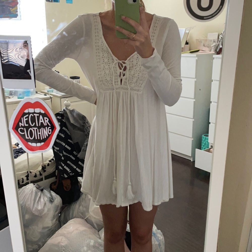 white volcom dress